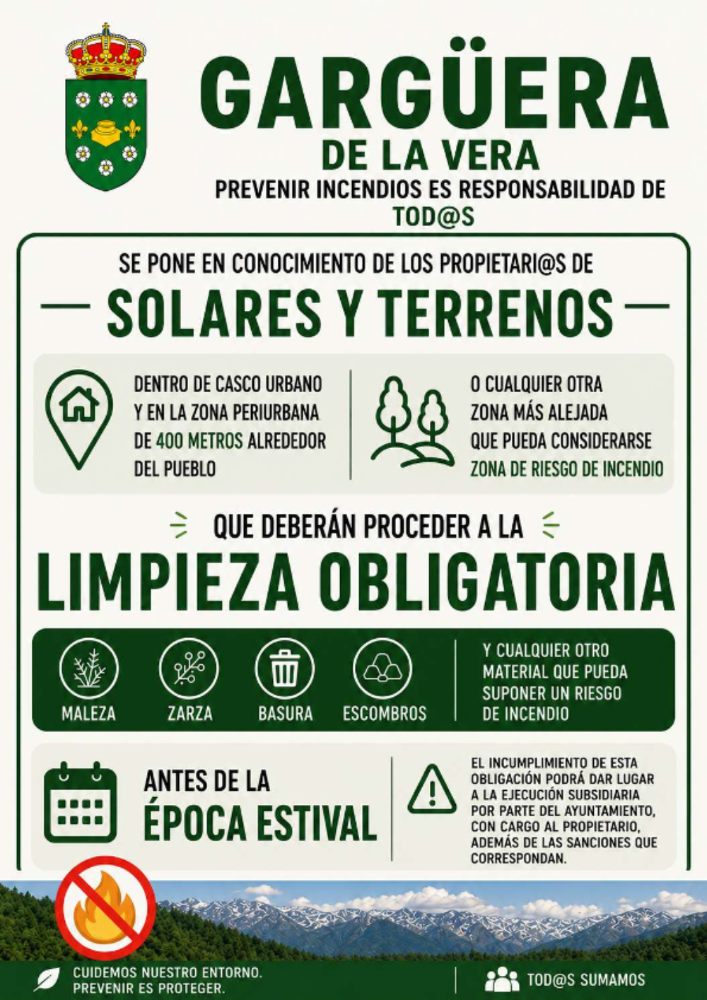 Imagen Plan de prevención de incendios forestales 2026.